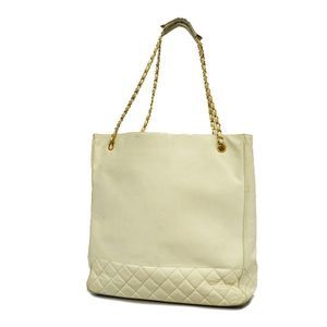 Chanel Matelasse Chain Shoulder Lambskin White Gold Metal Fittings